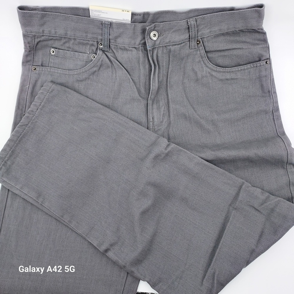 ADVENTURIDGE Mens Flannel Lined‎ Jeans Gray Straight Leg 38x32 New with Tags